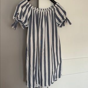 Striped Blue and White Stretch Dress